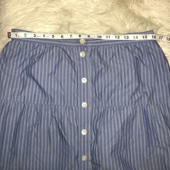 Madewell Bistro Stripe Mini Skirt Button Front - Picture 5 of 7